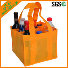 Recycled wholesale promotional Non Woven 9 pack wine bottle packing bag